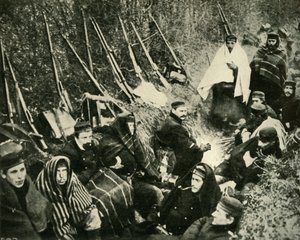 Belgische Soldaten in den Schützengräben, Erster Weltkrieg, 1914, um 1920 von Unbekannt