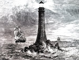Bell Rock Leuchtturm in einem Sturm von Unbekannt