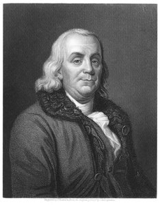 Benjamin Franklin, amerikanischer Wissenschaftler, Erfinder und Staatsmann, 1835