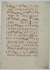 Bifolium aus einem Antiphonar, Italien, 14. Jahrhundert von Unbekannt