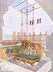 Billardzimmer, entworfen von George Walton, aus 