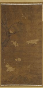 Vögel, Weidenbaum und Blumen, Ming-Dynastie, 15.-16. Jahrhundert von Unbekannt