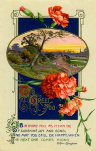 Geburtstags-Postkarte, um 1911