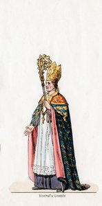 Bischof von Lincoln, Kostümentwurf für Shakespeares Stück, Heinrich VIII, 19. Jahrhundert von Unbekannt