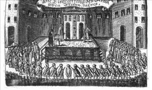 Segen des russischen Neujahrs von Georg Adam Schleissing Derer beyden Czaaren in Reussland Iwan und Peter Alexewiz, 1693 von Unbekannt