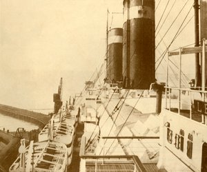 Bootsdeck der Leviathan, um 1930