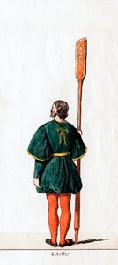 Bootsmann, Kostümentwurf für Shakespeares Stück, Heinrich VIII., 19. Jahrhundert von Unbekannt