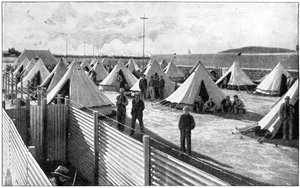 Buren-Gefangene in einem Lager in Bloemfontein, Zweiter Burenkrieg, 1899-1902