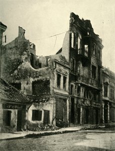 Bombardierte Gebäude in Belgrad, Serbien, Erster Weltkrieg, Oktober 1915, c1920