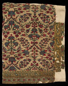 Randfragment eines Schals, späte 1700er - frühe 1800er Jahre von Unbekannt