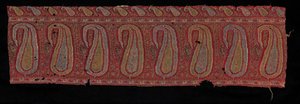 Rand eines Schals, 1800er Jahre
