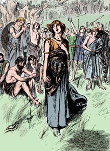 Boudicca Boadicea, 1. Jahrhundert, britische Königin der Iceni, versammelt ihre Truppen, um 1900 von Unbekannt