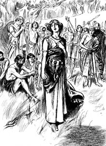 Boudicca Boadicea, britische Königin der Iceni im 1. Jahrhundert, versammelt ihre Truppen, ca. 1900
