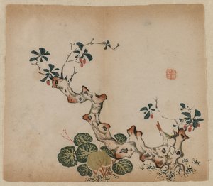 Verzweigter Baumstumpf, 1368-1644 von Unbekannt