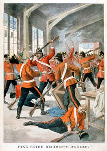 Schlägerei zwischen britischen Armeeregimentern, 1901 von Unbekannt
