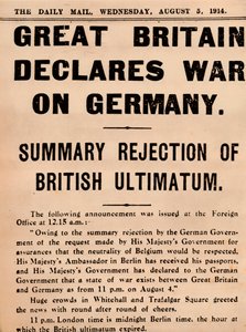 Großbritannien erklärt Deutschland den Krieg von Unbekannt