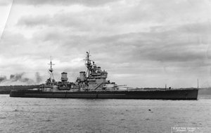 Britisches Schlachtschiff HMS King George V, Sydney, Australien, 1945