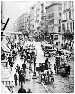 Broadway und Spring Street, New York City, USA, 1867 von Unbekannt