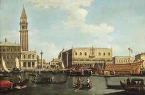 Bucintoro an der Mole in Venedig am Auferstehungstag von Unbekannt