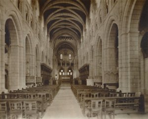 Buckfast Abbey Kirche, Innenraum, spätes 19. - frühes 20. Jahrhundert von Unbekannt