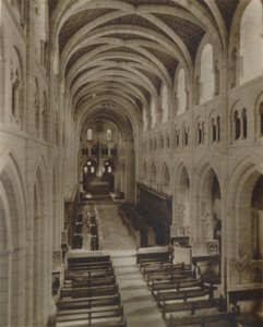 Innenraum der Buckfast Abbey Church, spätes 19. - frühes 20. Jahrhundert von Unbekannt