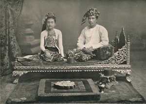 Burmesischer Prinz und Prinzessin, 1900 von Unbekannt