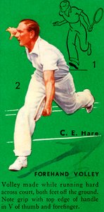 C. E. Hare - Vorhand-Volley, um 1935 von Unbekannt