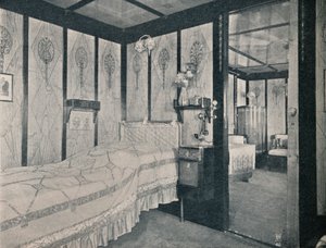 Luxuskabine auf dem Norddeutschen Lloyd SS. Kronprinzessin Cecilie, um 1907