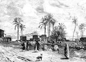 Kairo von der linken Uferseite des Nils, 1881