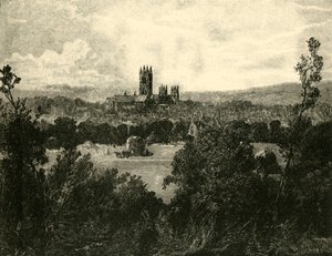 Kathedrale von Canterbury, von Nordosten, 1890 von Unbekannt