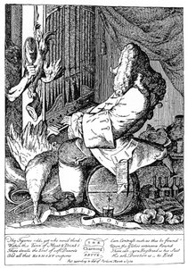 Karikatur von Georg Friedrich Händel, 1754