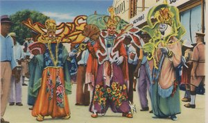 Karneval, Trinidad, B.W.I., um 1940er Jahre