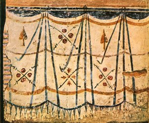 Teppichfries aus Kammer E, Wand 6 von Santa Maria Antiqua, Rom, Italien, 1928 von Unbekannt