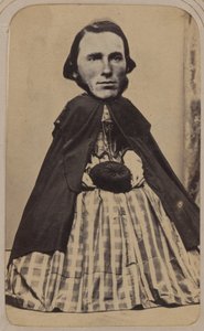 Carte-de-visite-Album mit Collage-Porträts