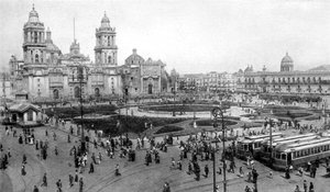 Kathedrale und Nationalpalast, Mexiko-Stadt, Mexiko, 1926