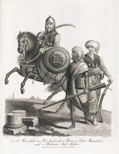 Kavallerie-Mameluck und Soldaten der Infanterie-Mameluck und Beduinen, 1804 von Unbekannt