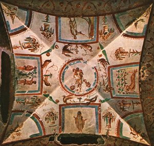 Decke in Kammer II des Coemeterium Maius an der Via Nomentana, Rom, Italien, 1928 von Unbekannt