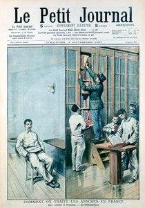 Zelle und Bibliothek im Gefängnis von Fresnes, 1907