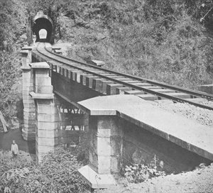 Zentralbahn von Brasilien: Tunnelbau durch die Serra do Mar, 1914