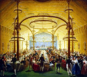 Zeremonielles Abendessen zu Ehren des Moskauer Generalgouverneurs Prinz Dmitry Golitsyn, 1830er Jahre