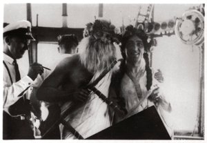Zeremonie zur Feier der Äquatorüberquerung an Bord des Luftschiffs Graf Zeppelin