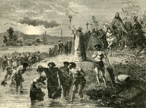 Karl der Große lässt die Sachsen in der Weser taufen, 782 n. Chr. 1890