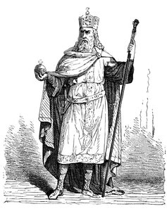 Karl der Große, König der Franken und römisch-deutscher Kaiser, spätes 8. - frühes 9. Jahrhundert 1882-1884 von Unbekannt