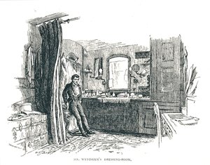 Charles Wyndham Ankleidezimmer mit Blick auf Piccadilly im Criterion Theatre, 1891 von Unbekannt