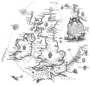 Karte des Kurses der spanischen Armada, 1588, 1893