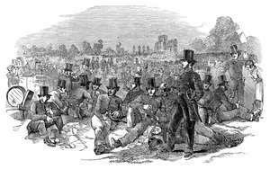 Chartist Agitation, die Polizeitruppe auf Bonners Fields