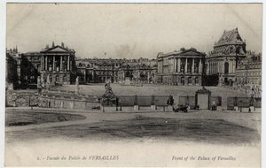 Schloss Versailles: Ansicht der Fassade - Postkarte Ende 19. Anfang 20. Jahrhundert