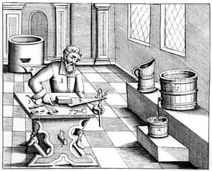 Überprüfung der Qualität von Salpeter, Kaliumnitrat oder KN03, 1683 von Unbekannt