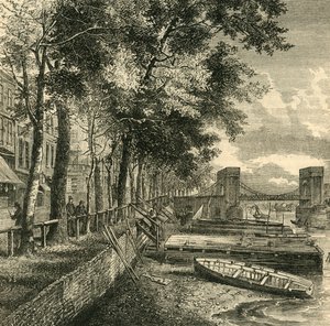 Cheyne Walk und Cadogan Pier, ca. 1876 von Unbekannt