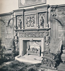 Kamin im Großen Saal, Castle Ashby, Northampton, 1927 von Unbekannt